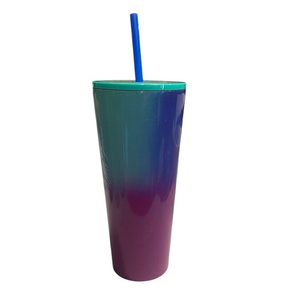 Starbucks Summer 2021 Stainless Steel Cool Ombre 24oz Tumbler - Picture 3 of 7